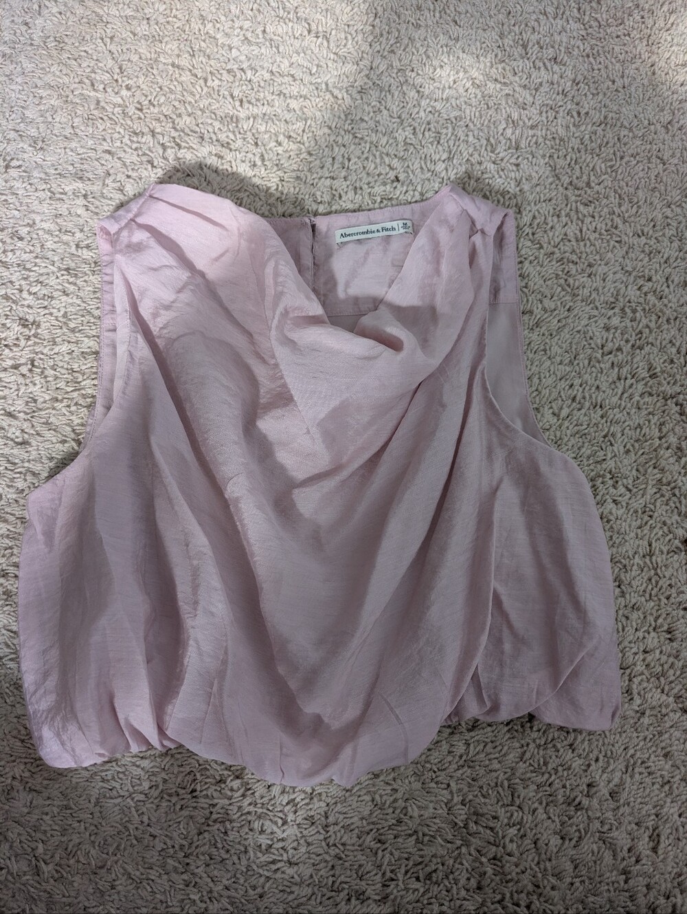 Abercrombie & Fitch Light Pink Draped Cowl Neck Camisole